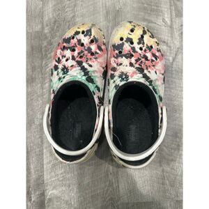 Crocs Fleece Lined Clogs Paint Splatter Multicolor Men’s 5 / Women’s‎ 7